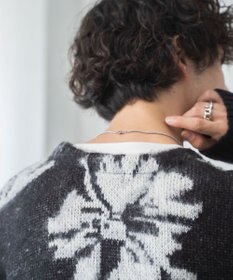 WEGO モヘアライク総柄BIGカーディガン