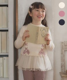 ANY KIDS 表起毛 レースアップ チュニック