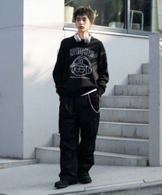 WEGO 【ユニセックス着用ITEM/SMLサイズ展開】ジャガードグラフィックプルオーバー