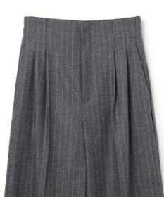 BEIGE， DELAND / ウールピンストライプハイウエストタックパンツ