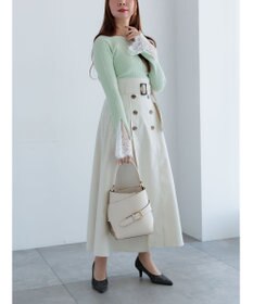 Te chichi レースカフスリブニット