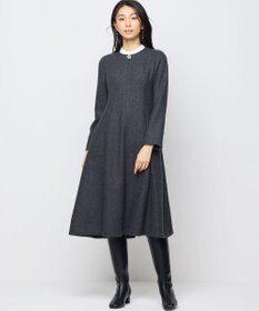 組曲 【2WAY】ラメフラノ フリル襟ワンピース