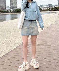 WEGO 【日焼け対策/セットアップ対応】ラッシュガードラインアノラックパーカー