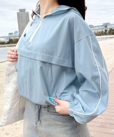 WEGO 【日焼け対策/セットアップ対応】ラッシュガードラインアノラックパーカー