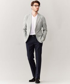 GOTAIRIKU ロングセラー【洗える/折り目加工/シワになりにくい/ウエストアジャスター】ウォッシャブル サマーウール100％パンツ_限定色(ノータック)23/24年モデル