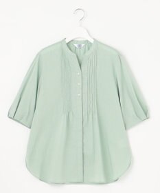 J.PRESS LADIES 【洗える】ラミーポプリン 前開き ブラウス