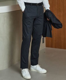 GOTAIRIKU 秋の快適7機能【サラッと蒸れにくい/伸びてシワになりにくい】DOTジャージセットアップパンツ_ヘリンボーン柄