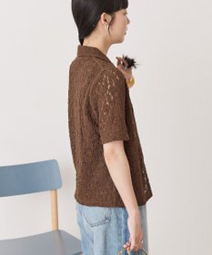 AMERICAN HOLIC 半袖襟付きレースカーディガン
