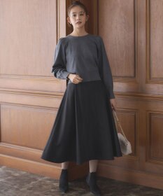 組曲 L 【前後着用可】BOREROタックプルオーバー ニット