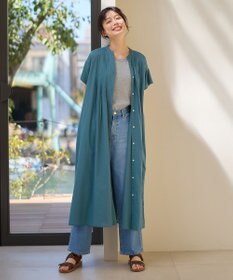 ANY L ピンタックデザインシャツワンピース