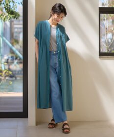 ANY L ピンタックデザインシャツワンピース