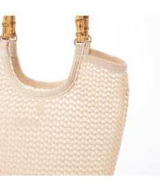 UNBILLION カシュカシュ cachecache / 雑材風バンブーハンドル手提げトート