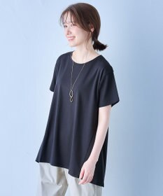 ANY L 【汗ジミ防止加工】シルケットスムースバックギャザーチュニック