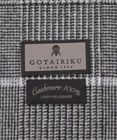 GOTAIRIKU 【カシミヤ100％】 幅広 マフラー_グレンチェック柄(40×180)