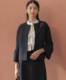 組曲 S 【KUMIKYOKU NAVY】コンフォータブルドレープ フレアスリーブジャケット