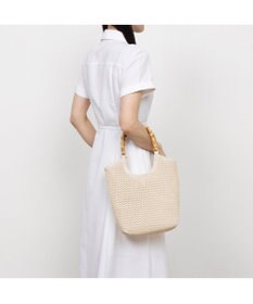 UNBILLION カシュカシュ cachecache / 雑材風バンブーハンドル手提げトート