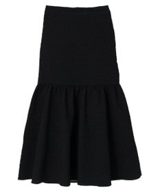 earth music&ecology エンボスフラワー　切替ボリュームスカート