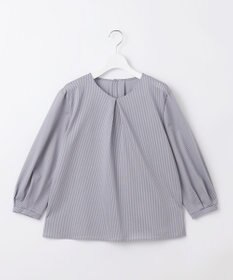 J.PRESS LADIES ストライプジャカード Vネック カットソー
