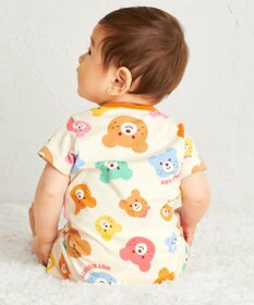 MIKI HOUSE HOT BISCUITS 【70-80cm】 カラフルビーンズ 総柄ショートオール