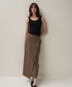 ATON SILK LINEN SHANTUNG | ラップスカート