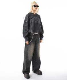 WEGO 【ユニセックス着用ITEM/MLサイズ展開】コールドダイスウィッチングプルパーカー