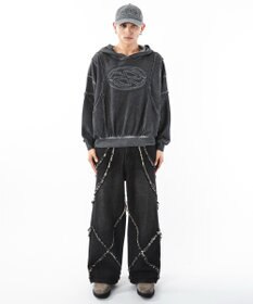 WEGO 【ユニセックス着用ITEM/MLサイズ展開】コールドダイスウィッチングプルパーカー