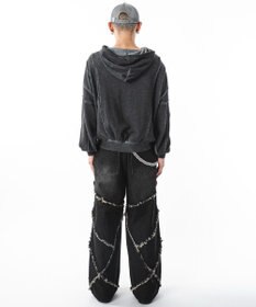 WEGO 【ユニセックス着用ITEM/MLサイズ展開】コールドダイスウィッチングプルパーカー