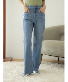 earth music&ecology セルフカットセミフレアデニムパンツ