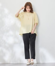 ANY サッカーギャザーバックペプラムブラウス