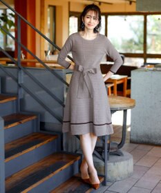 Tiaclasse L 【洗える】リップル編みニットワンピース