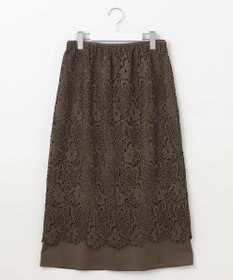 自由区 【洗える】ボタニカルレース スカート