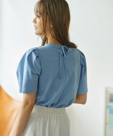 組曲 S 【洗える・接触冷感】タックスリーブポンチ カットソー