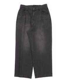 WEGO 【ユニセックス着用ITEM/SMLサイズ展開】ルーズテーパードデニムパンツ