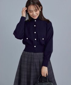 組曲 L 【WEB限定色あり】ELENA パールボタン ニットジャケット