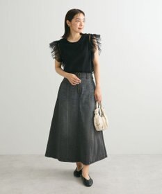 Green Parks フロントＺＩＰデニムスカート