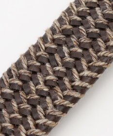 JOSEPH ABBOUD 【イタリア素材・ストレッチ・日本製】レザーメランジストレッチ ベルト