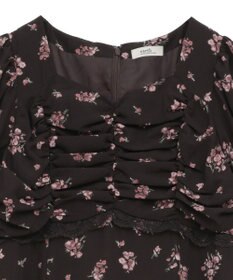 earth music&ecology レース切替フラワーロングワンピース