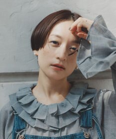 #Newans 【前後着用可能】【高山都さんコラボ】ビッグカラー２WAYブラウス