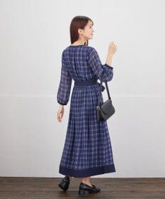 Tiaclasse シアーチェック配色ワンピース