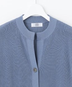 J.PRESS LADIES 【洗える】 ガスコットンアウター キーネック カーディガン