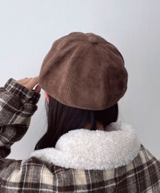 WEGO チェック柄Fスエードキャスケット