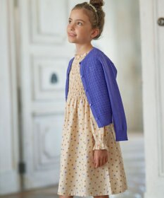 組曲 KIDS 【150-160cm】モノトーン花柄 ワンピース