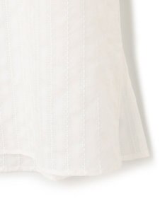 23区 L 【WEB限定/洗える】コットンカラミストライプ スキッパー ブラウス