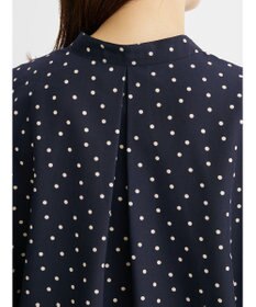 Green Parks ドット柄タックスリーブブラウス