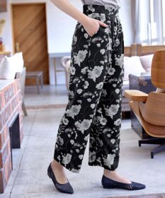 Tiaclasse 【洗える】アソートプリントワイドパンツ