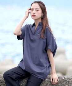 Tiaclasse 【洗える】 リネンミックススキッパーシャツ