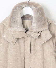 自由区 【ファー取り外し可】ライトウールダウン
