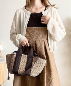 LA BAGAGERIE 【maison vert】 【ペーパー素材・多収納】ダブルハンドルかごバッグ