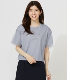 ANY SIS 【洗える】シアーチュールロゴ Tシャツ