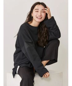 AMERICAN HOLIC 異素材ショルダー切り替えスウェット1